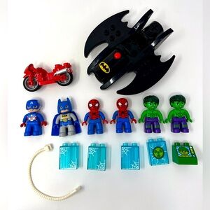 Marvel Lego Duplo Lot Hulk Spider-Man Captain America